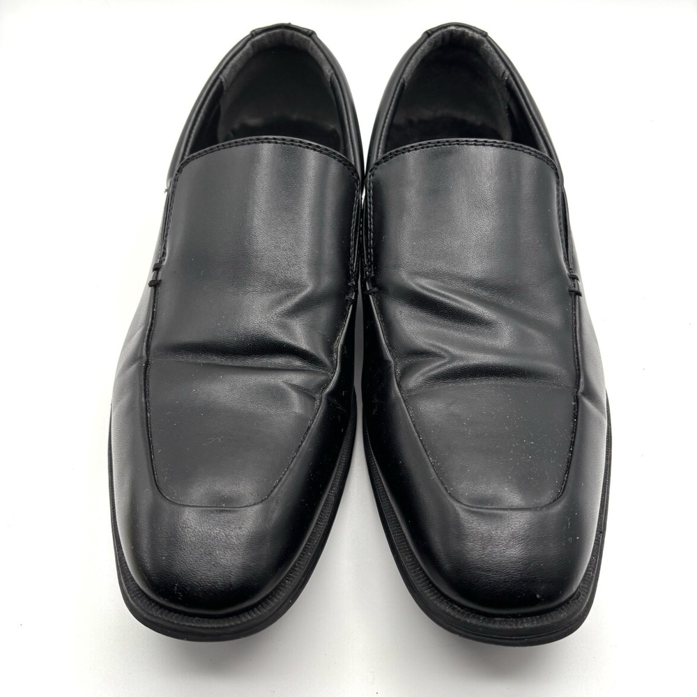 Alfani Men's Shoe Size 8.5M Black Faux Leather Charles Slip On Dress Loafers - Picture 2 of 10
